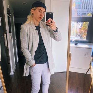 Gray Herringbone Overcoat